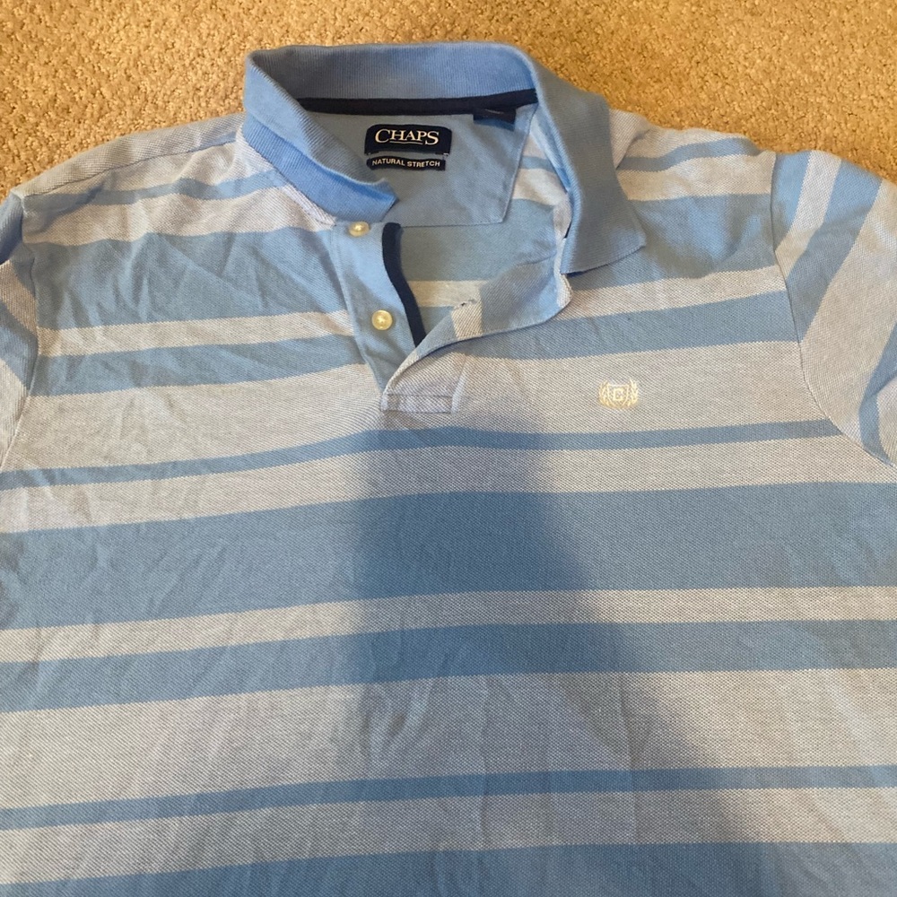 chapa mens short sleeve blue polo shirt